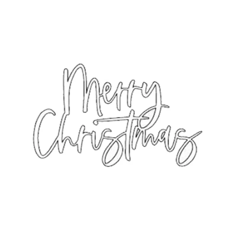 Новинка 2023 г. Mega Счастливого Рождества металлические штампы для высечки