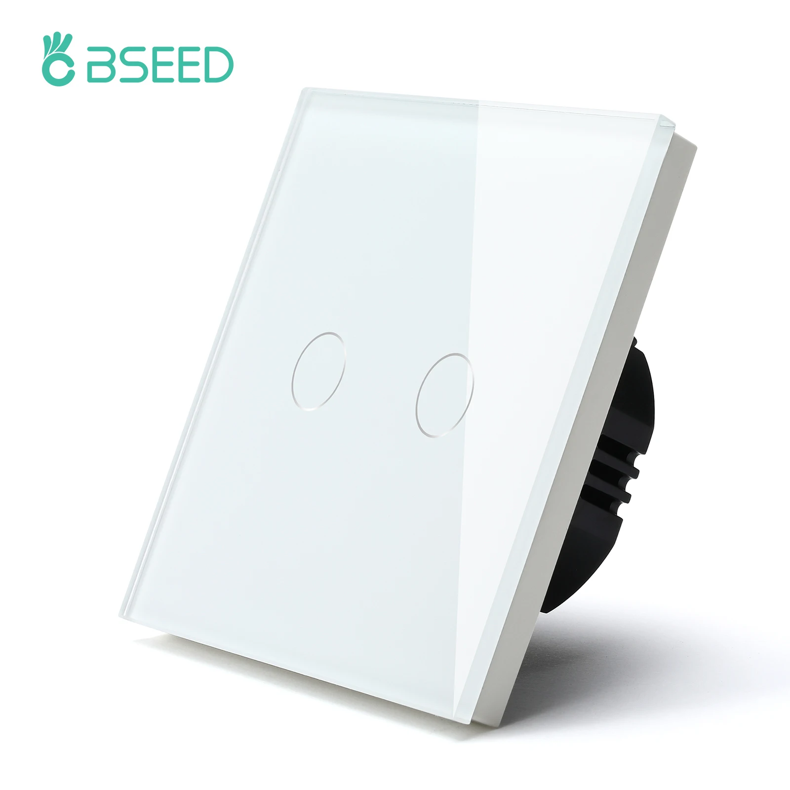 BSEED-interruptores de luz con pantalla táctil, Panel de cristal con retroiluminación LED, carga máxima de 300W, 1/2/3 entradas