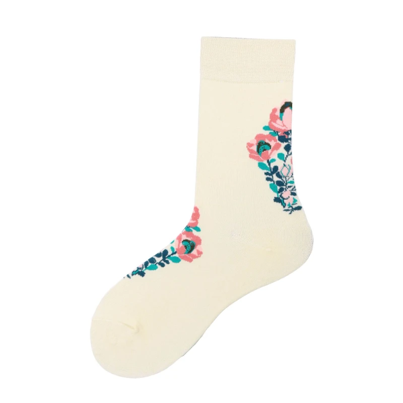 New Women Men Cotton Socks Flower Cartoon Plants Funny Socks Cute Lovely Colorful Fashion Socks Meias novelty socks