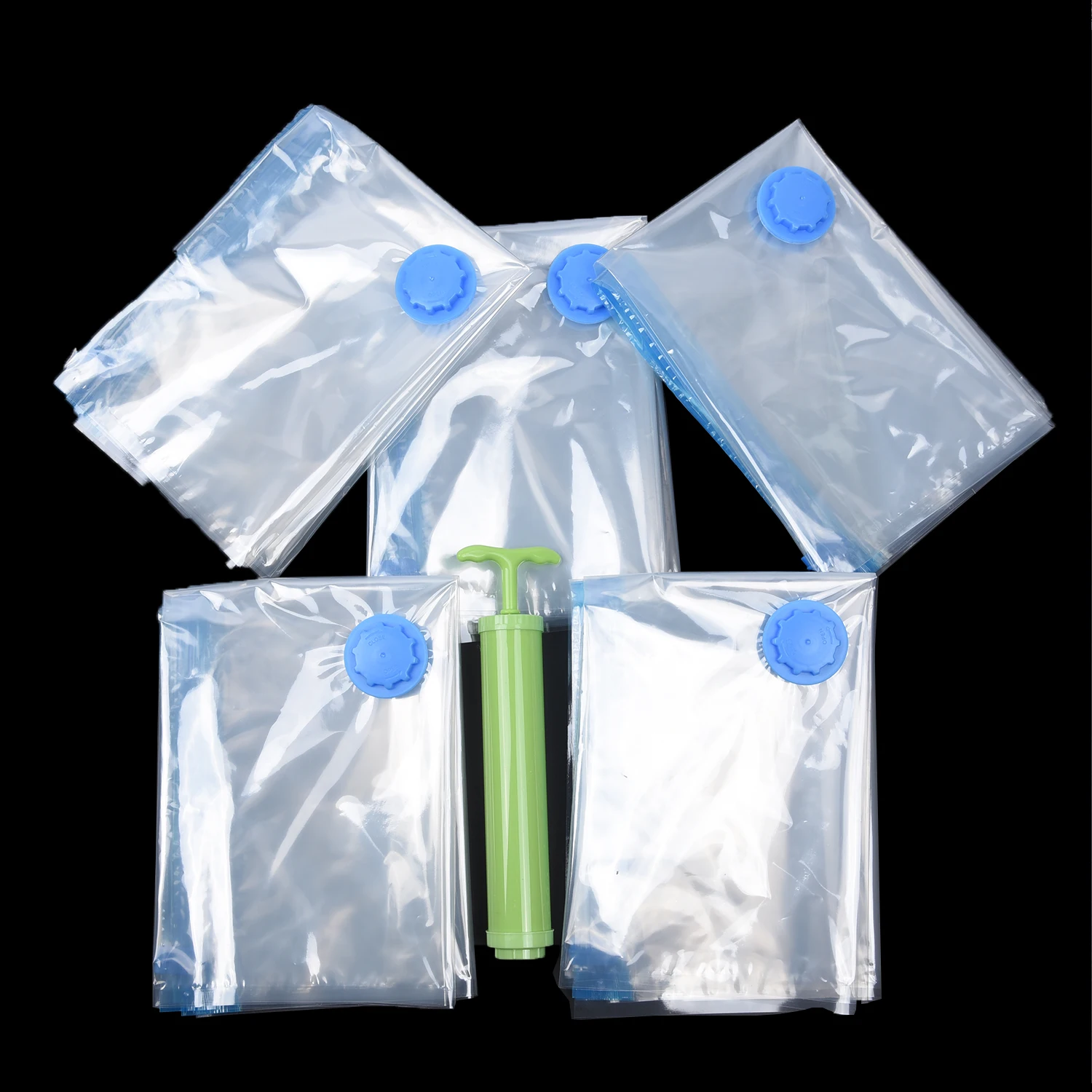 

Manual Pump Transparent Travel Saving Space Compressed Bag Packing Bag Store Blankets Duvets Quilts Curtains Pillows