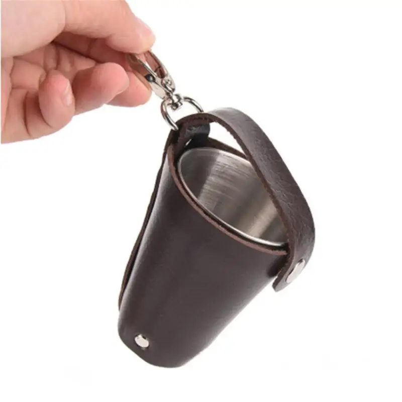 /Набор 70 мл Набор портативных пивных чашек с брелоком Винных из нержавеющей стали