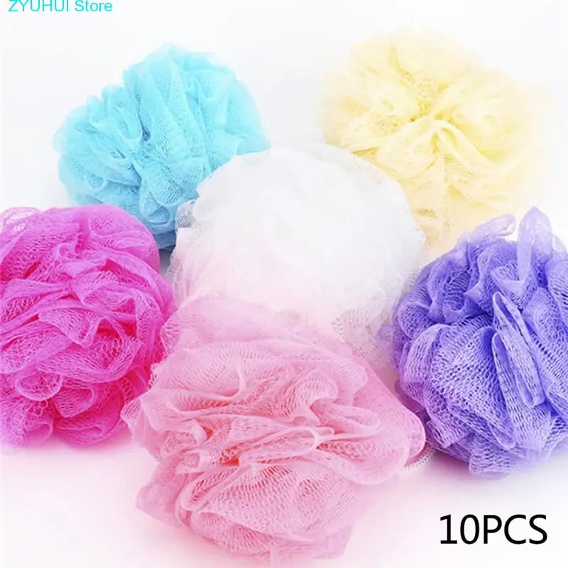 

10Pcs/Lot Bath Flower Mesh Bath Washing body wisp Tool Accessory Random Colors Body Wash Bath Ball Large Bath Sponge