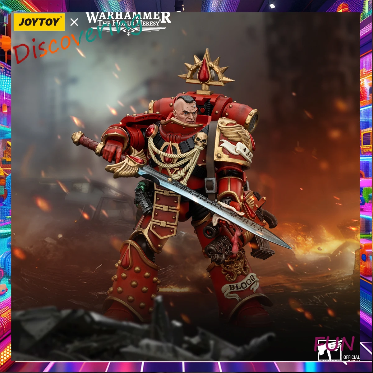 JOYTOY Warhammer Хранители Гора Blood Angels Raldoron First Captain of the 1:18 Фигурки Игровая модель Меха