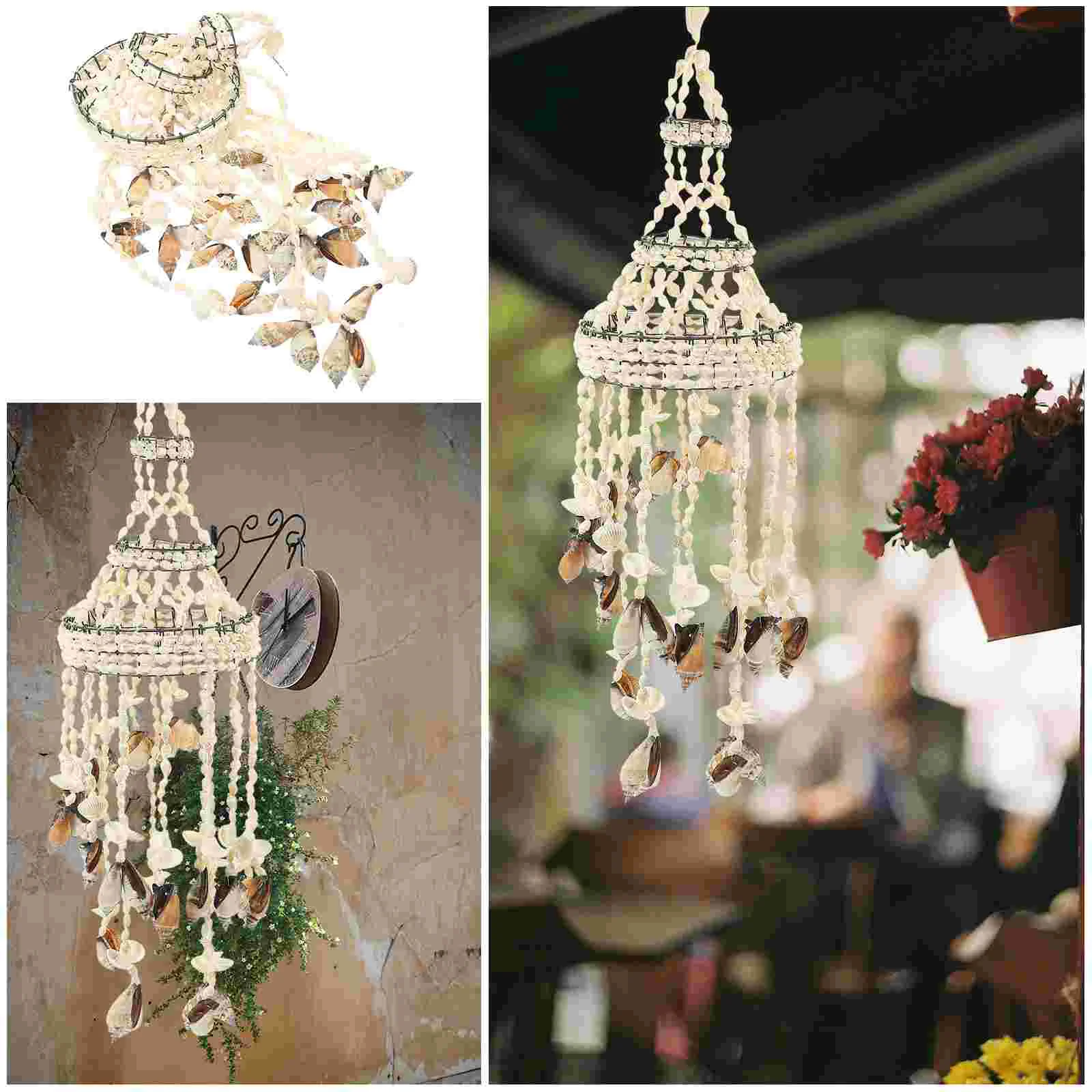 

Platform Shell Wind Chime Wall Hanging Pendant Wind-bell Ornaments White Seaside