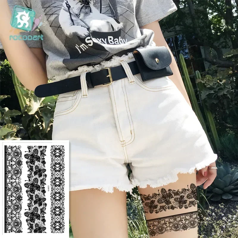 Водостойкая Временная тату-Наклейка на тело и ногу