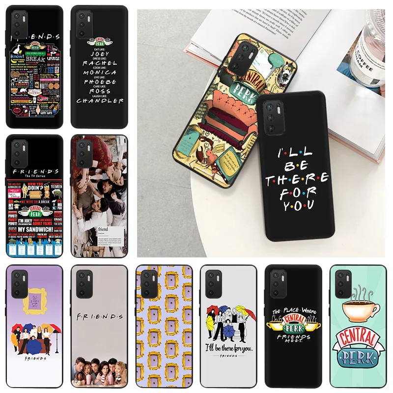 Black Silicone Friends TV CENTRAL PERK Phone Case for Xiaomi Redmi 10 9 8 9A 9C 9T 10C Note 11 11s 11t 10s 9s 11e Pro 5G Cover