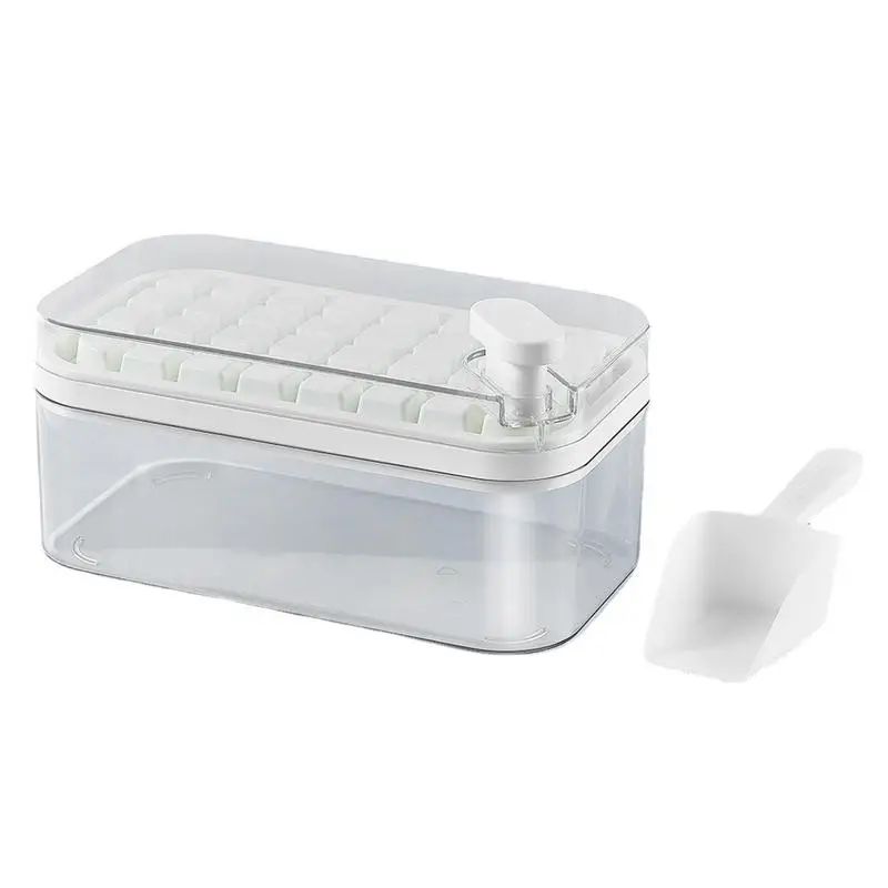

Ice Cube Tray 32-grid Silicone Ice Tray With Storage Bin Ice Cube Trays For Freezer Mini Ice Cube Trays Easy-Release Silicone