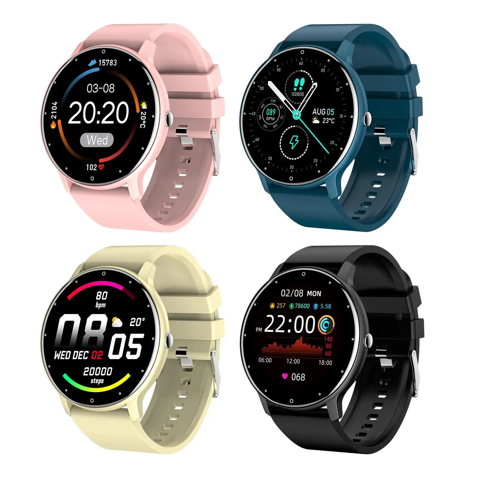 

Smart Watch Smartwatch Pedometer Fitness Tracker 1.28 inch Touch Screen 8 Sport Modes Health Tracker Call Reminder for Women Men