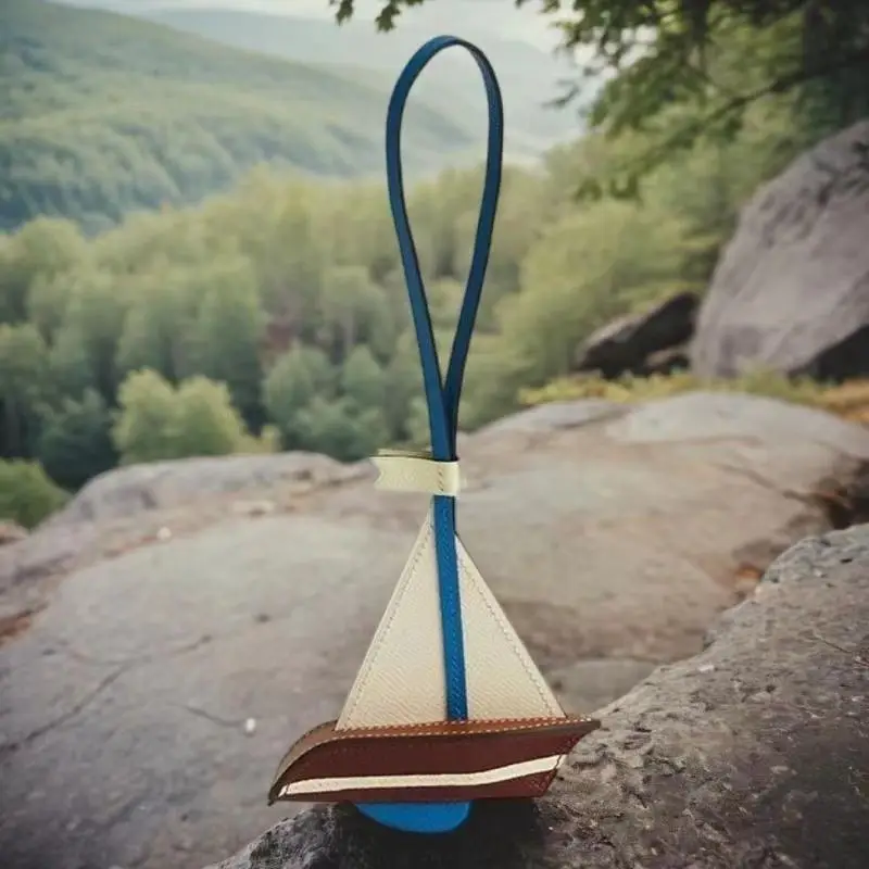 

Новая подвеска ручной работы из телячьей кожи для парусника, гладкая подвеска для зеркала заднего вида для парусного спорта, автомобильная подвеска