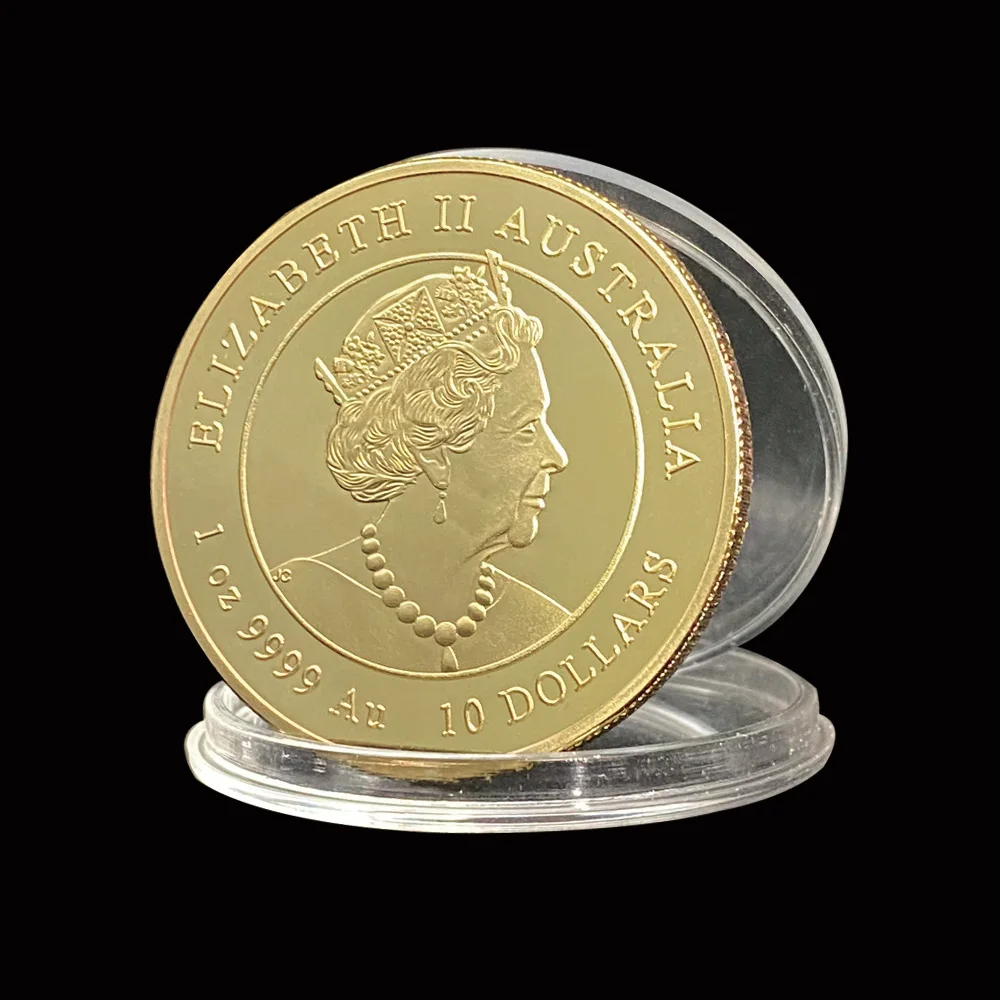 2022 г. золотая монета тигра Элизабет II памятные монеты австралии празднование