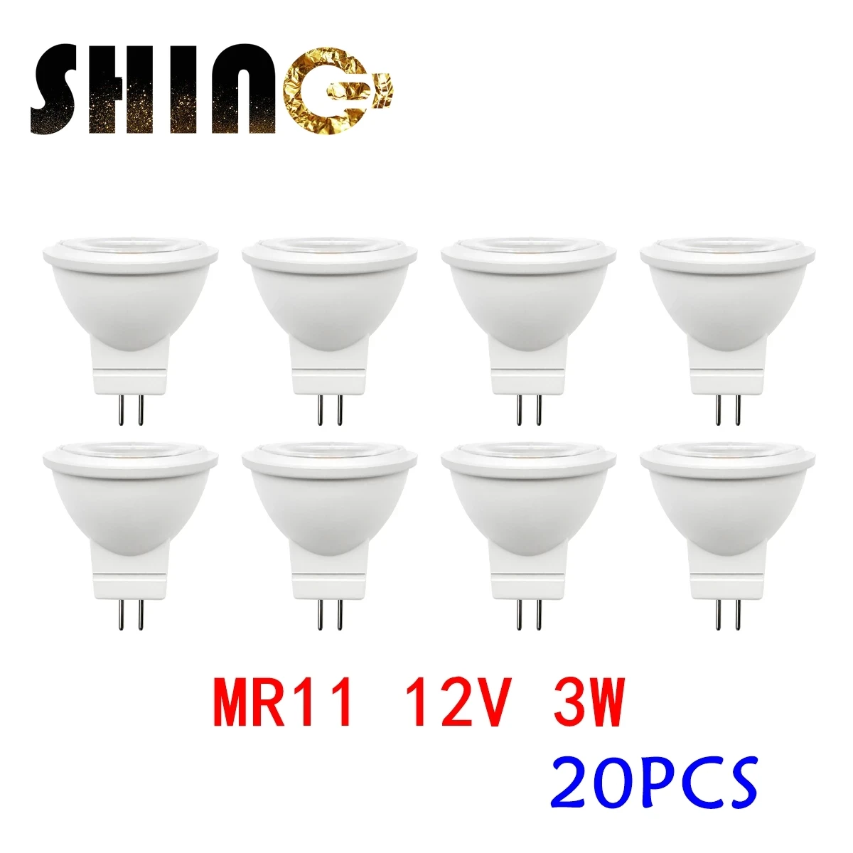 

Energy Saving Led Bulb Mr11 GU4 20PCS 12V 3W Cob Spotlight 3000k 4000k 6000k Warm Light For Home Decoration Replace Halogen Lamp