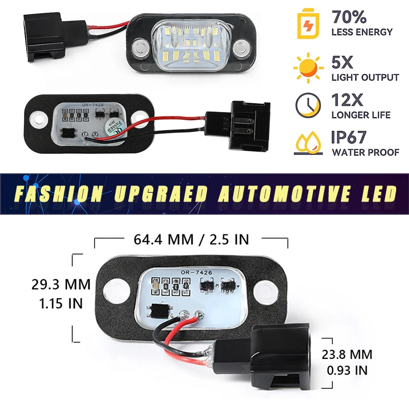 2 шт. Canbus для VW Golf Polo светодиодный номерной знак лампы Volkswagen Derby Seat Ibiza Toledo Cordoba OEM
