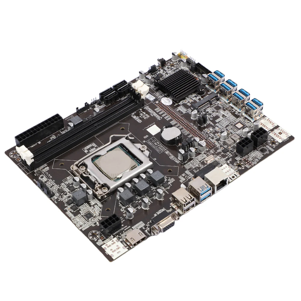 Набор материнской платы B75 для майнинга комбинированная LGA 1155 DDR3 SATA USB3.0 с ЦП 128G SSD