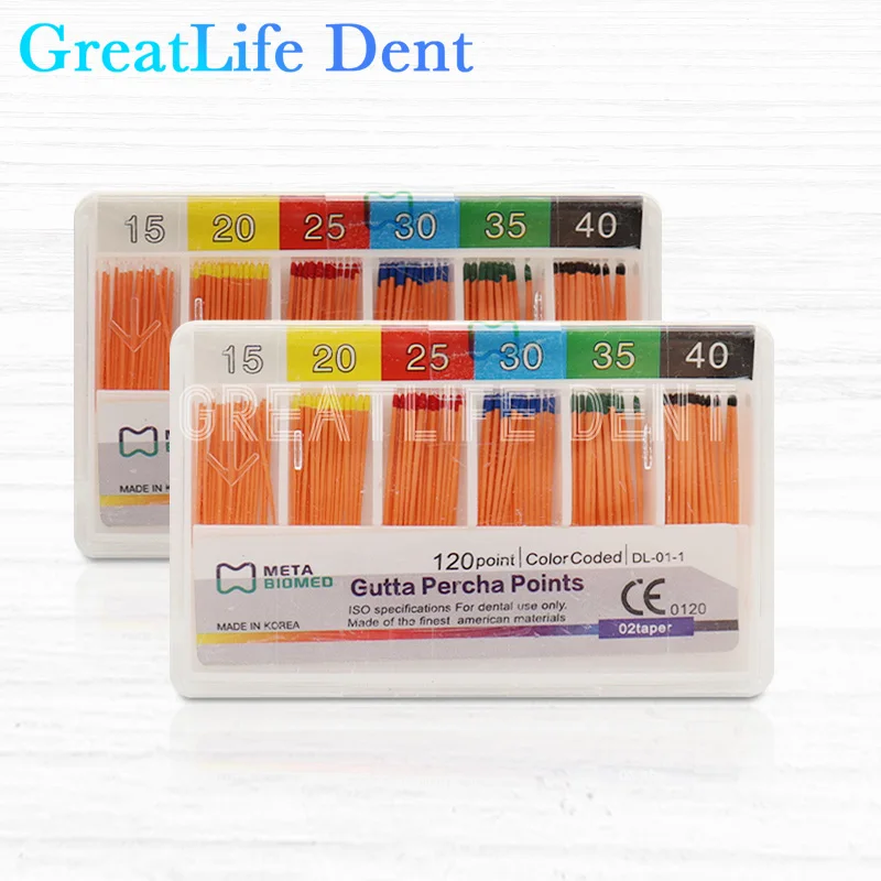 GreatLife Dent Dental Gutta Percha Points 0 02 04 06 Эндокорневые наконечники для обработки корневых