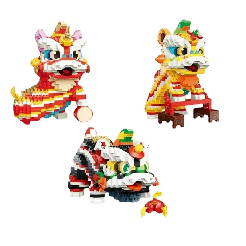 Традиционный китайский фестиваль Kylin модель строительных блоков креативные