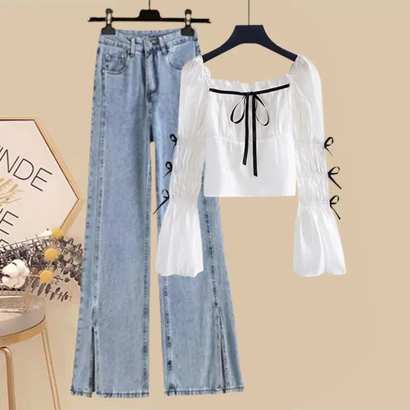 Большой женский весенне-летний комплект 2023 новинка облегающая модная рубашка