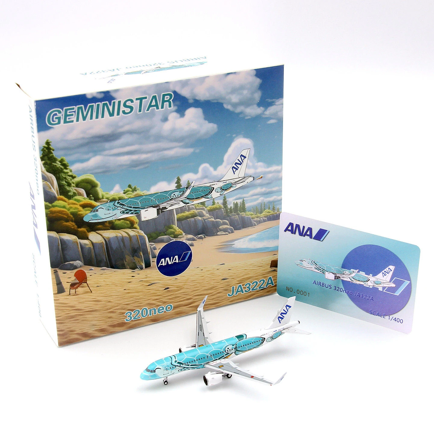 Фото Модель самолета GeminiStar A320neo JA322A из литого сплава, масштаб 1:400, классическая ностальгическая игрушка, подарок, сувенир, коллекционная статическая модель для демонстрации №1