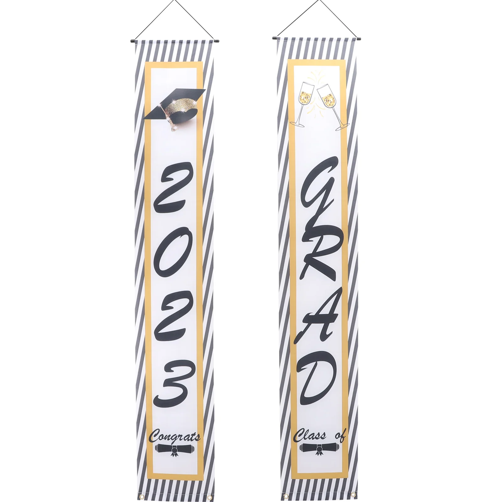 

Banner Graduation Door Hanging Grad Porch Party Sign Congrats Class Decorations Upplies Supplies S Decoration Favors Graduations