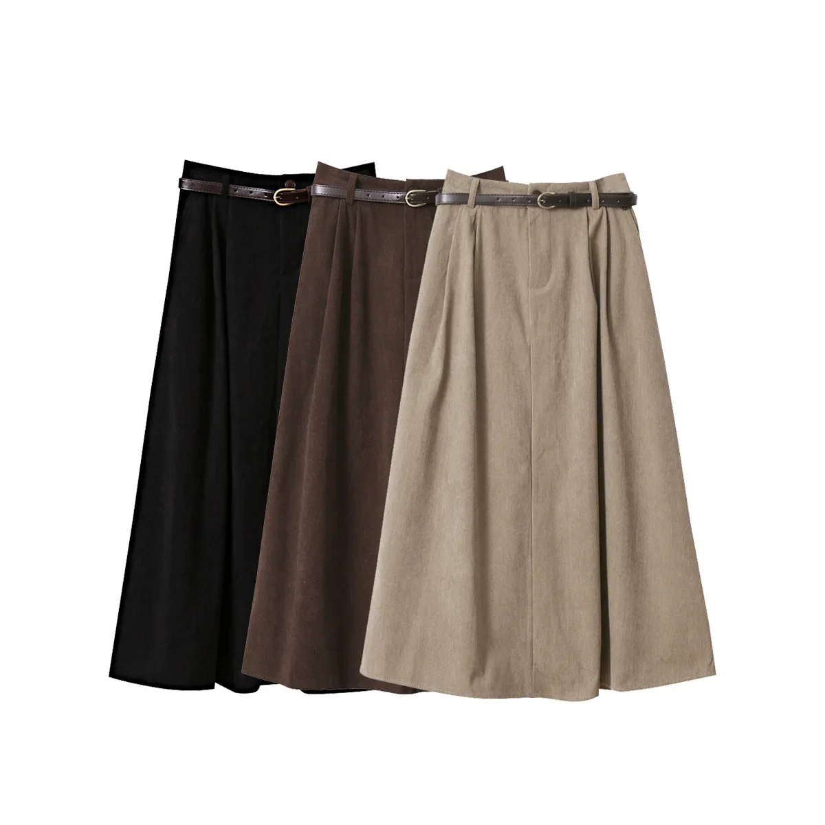 Рисунок 3 - Женские вельветовые длинные юбки в стиле ретро