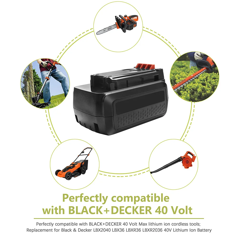 

Литиевая батарея LST220 для Black and Decker, 40 в, LBXR36, LBX2040, LBXR2036, LST136, BL2036, BL2036L, BL2036, LST420