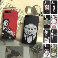 scarface godfather tony montana phone case fundas shell cover for iphone 6 6s 7 8 plus xr x xs 11 12 13 mini pro max