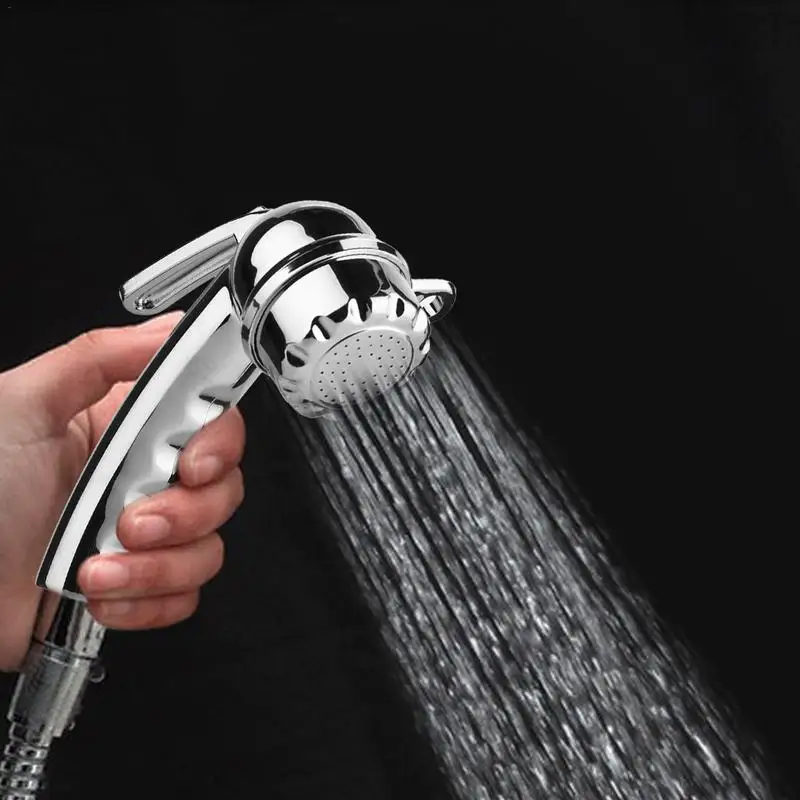 

Handheld Pressurized Shower Head Water Saving 360 Rotating Twin Turbo Pressurized Propeller Fan Shower Head Bathroom Accessories