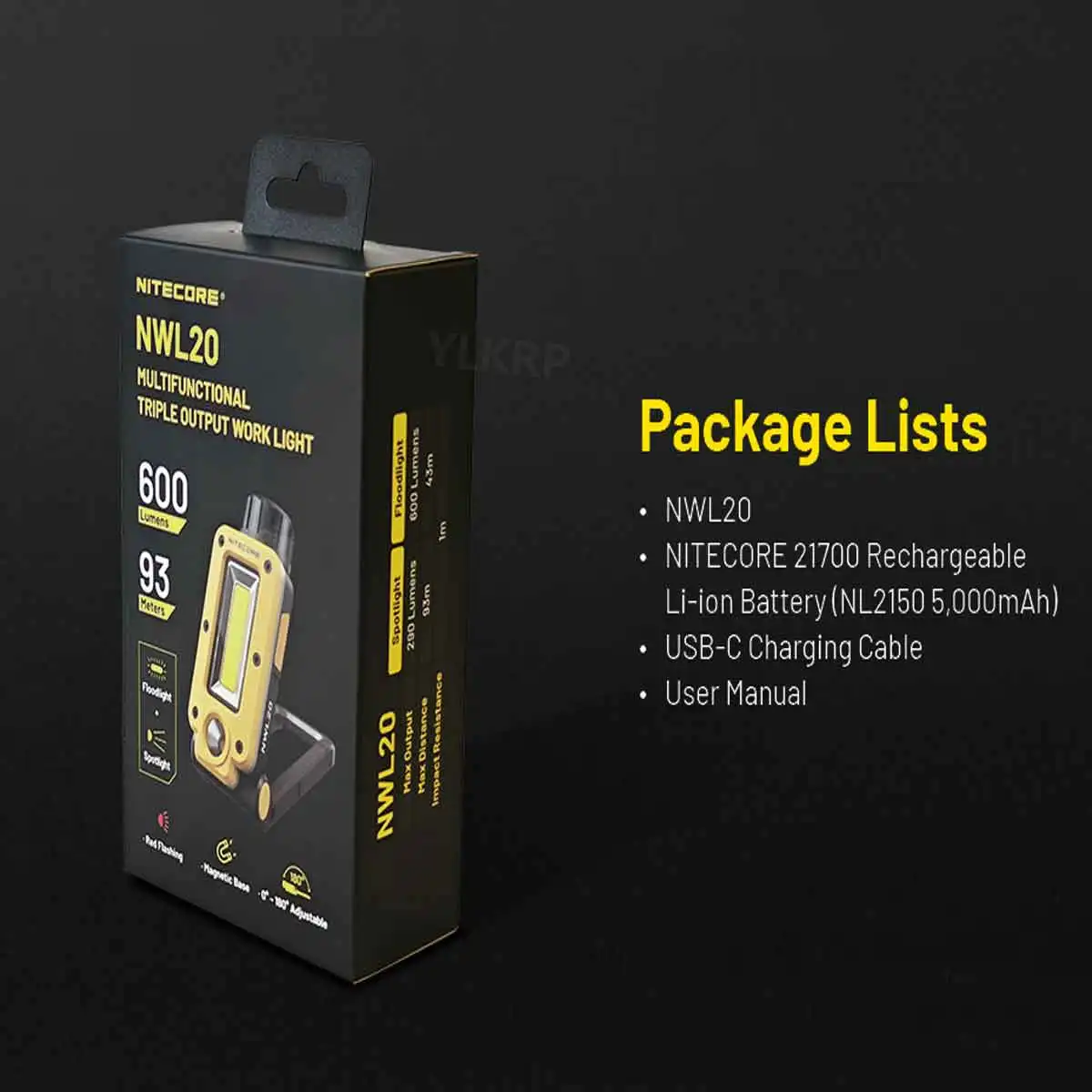 Многофункциональный инструмент NITECORE NWL20 600 люмен