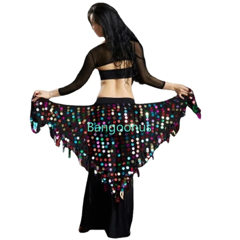 New Mermaid Sequin Belly Oriental Eastern Dance Belts Costumes Bellydance Triangle Hip Scarves Scarf Dancing Indian Waist Chains