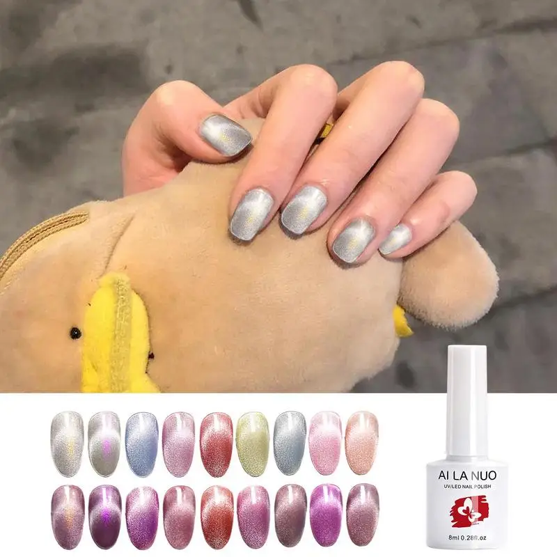 

Быстросохнущий магнитный лак для ногтей отмачиваемый Блестящий лак для ногтей долговечный яркий Гель-лак кошачий глаз для ногтей для дома