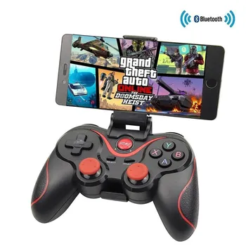 Support Bluetooth T3 X3 Wireless Joystick Gamepad PC Game Controller BT3.0 Joystick For Mobile Phone Tablet TV Box Holder 1