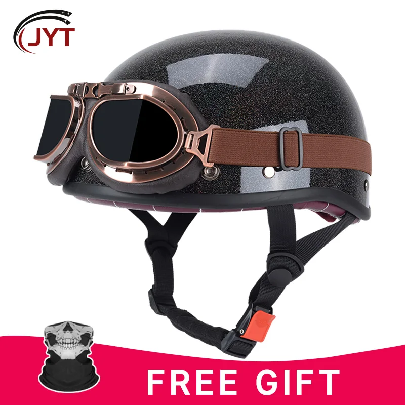 Мотоциклетный шлем в горошек для мужчин и женщин матовый черный однотонный