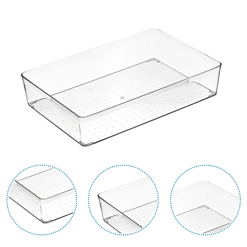 

Storage Box Clear Drawer Organizer Trays Durable Home Useful Plastic Desk Household