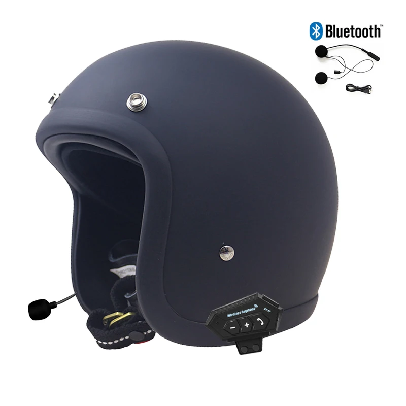 

500TX Series Open Face Motorcycle Helmet Vintage Retro Cafe Racer Helmet Man Women Fiberglass Jet Japan TT&COCASCOS Bluetooth