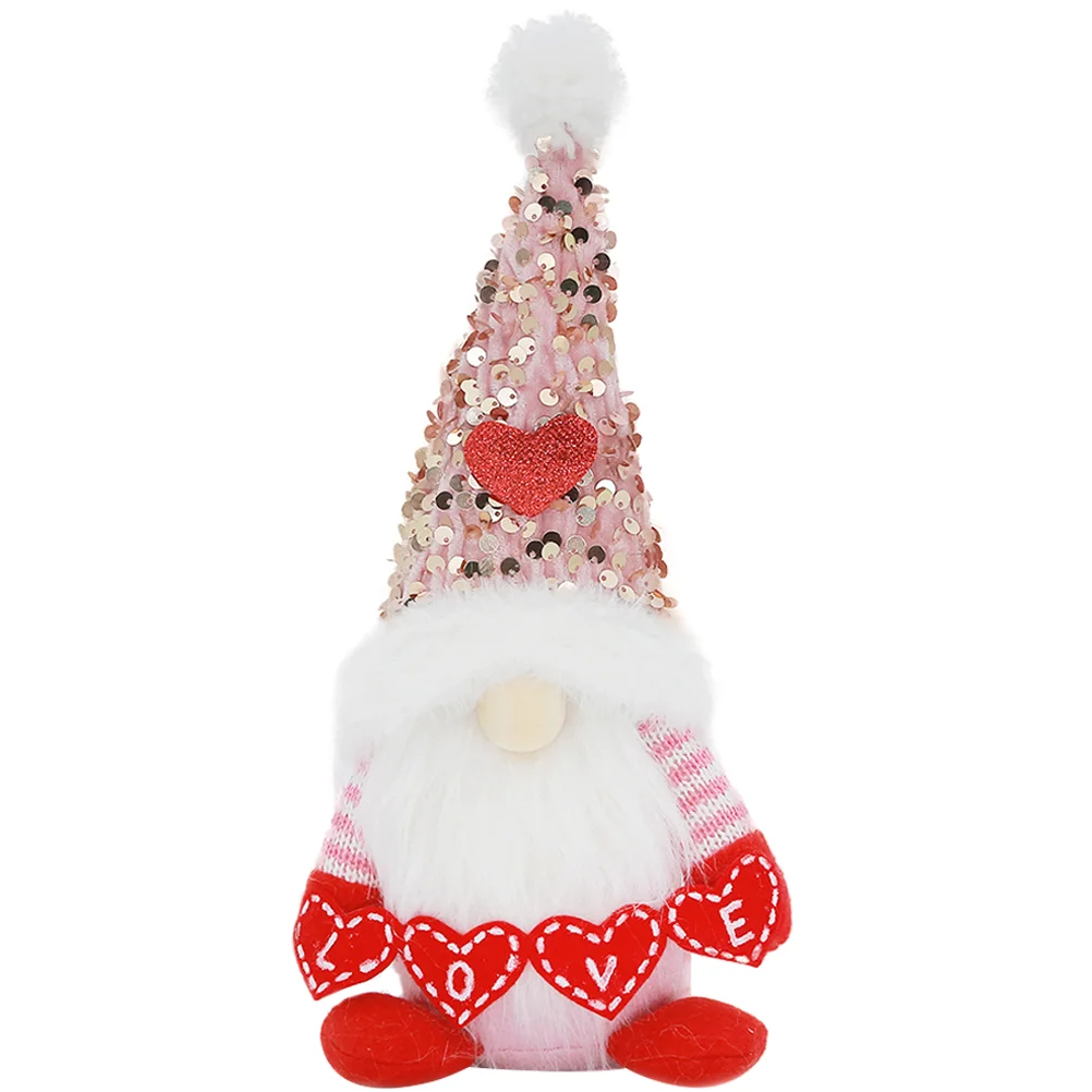 

Gnomes Elf Plushdecor Gnome Scandinaviandwarf Table Swedish Figurines Valentines Valentine Plushie Stuffed Nordic Couple Nisse