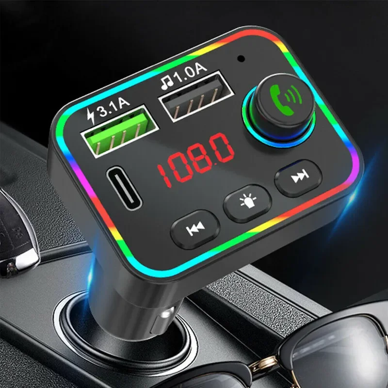 

Music Player Car Accessories Gadgets Bluetooth-compatible FM Transmitter Car Player Kit MP3 Music Player USB Charger