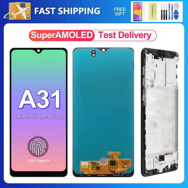6.4" Super AMOLED For SAMSUNG GALAXY A31 A315 LCD Display With Touch Screen Digitizer Assembly Replacement Parts SM-A315F/DS lCD