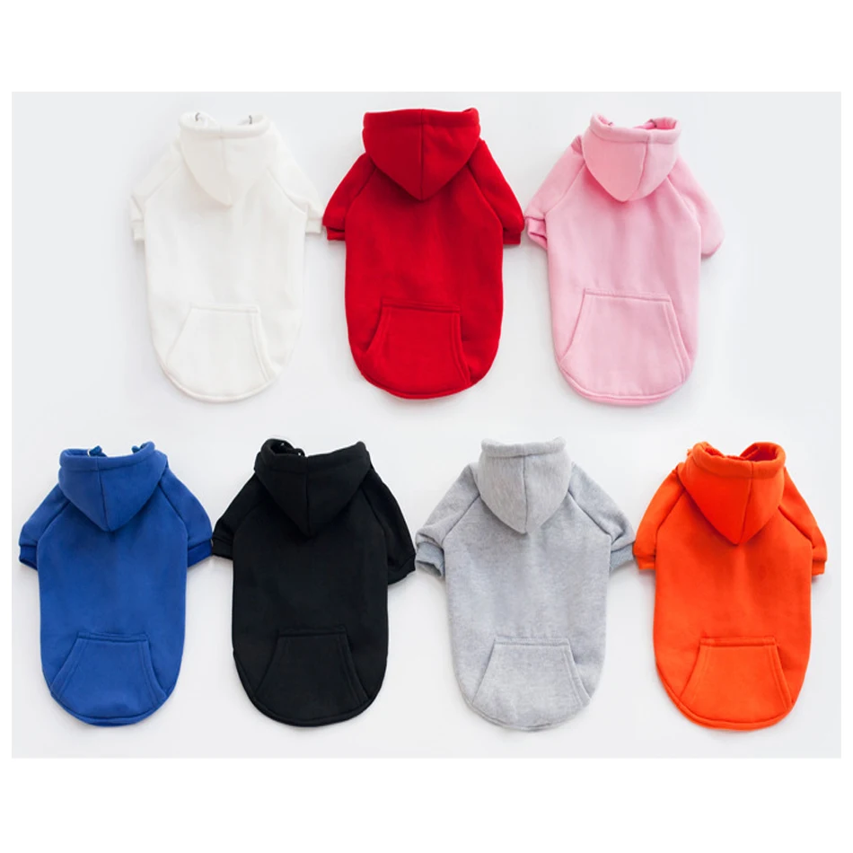 

Pure color big dog dog dog clothing pet clothing Hoodie spring and autumn winter small large cold and warm dog sweater cheap clo