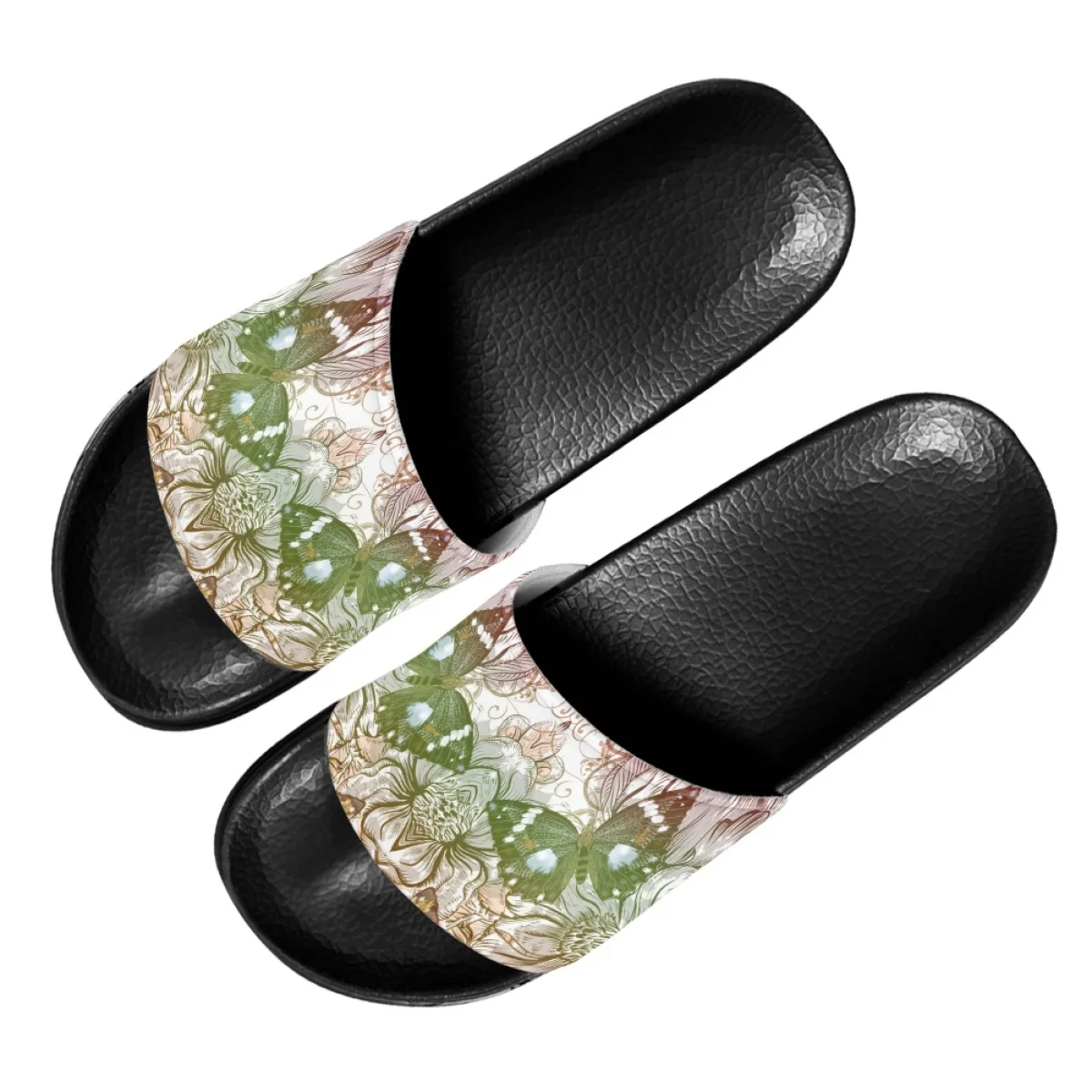 

Summer EVA Light Slippers for Women Polynesian Style Butterfly Pattern Print Home Bathroom Slippers Outdoor Beach Wading Sandals