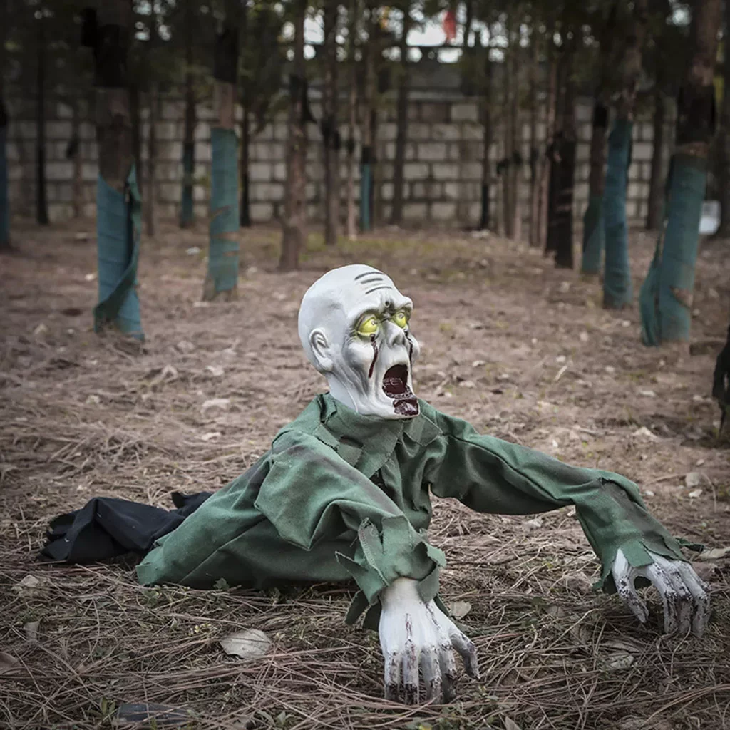 

Voiced Trick Toy Scary Crawling Ghost Halloween Decoration jardin Glow In The Dark Lantern Haunted House Horror Party Decoration