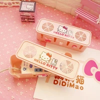 cute cartoon hello kitty power cord box wire patch panel socket charging cable box power strip cord manager line concentration