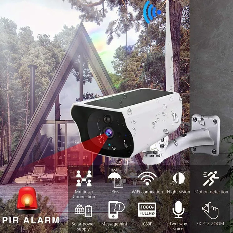 Беспроводная камера видеонаблюдения с солнечной батареей 1080P 2 МП - купить по