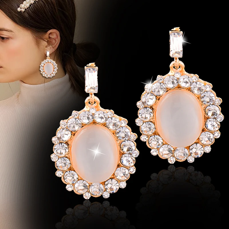 Женские этнические серьги-подвески SINLEERY, серьги в стиле бохо с голубым и розовым белым опалом желтого и золотого цвета, ювелирные изделия
