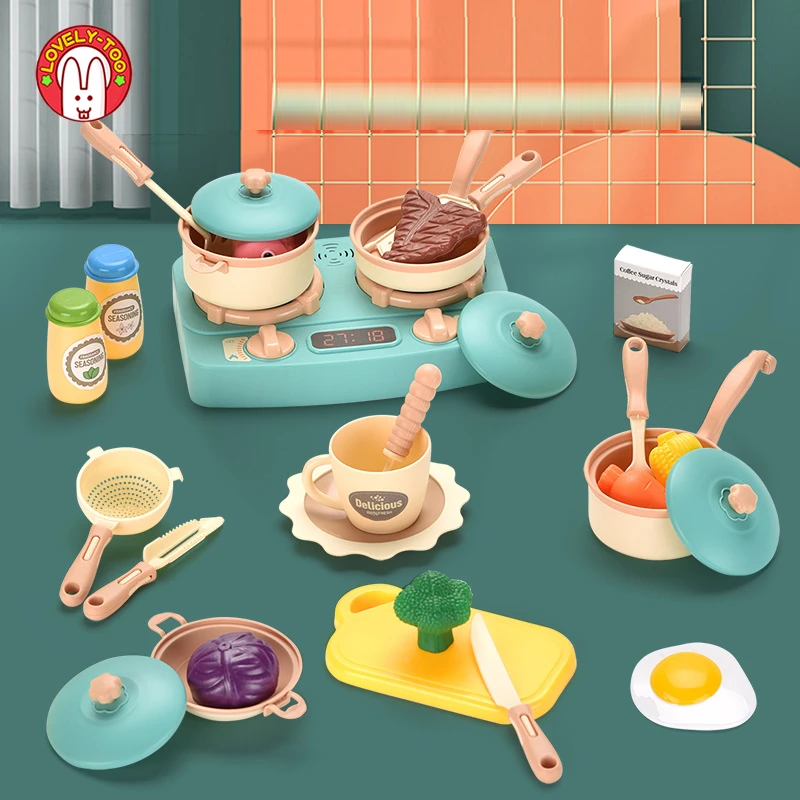 

Детские кухонные игрушки, набор кастрюль и сковородок, искусственная посуда с распылителем, ролевая игра, мини-еда, обучающие игрушки для девочек