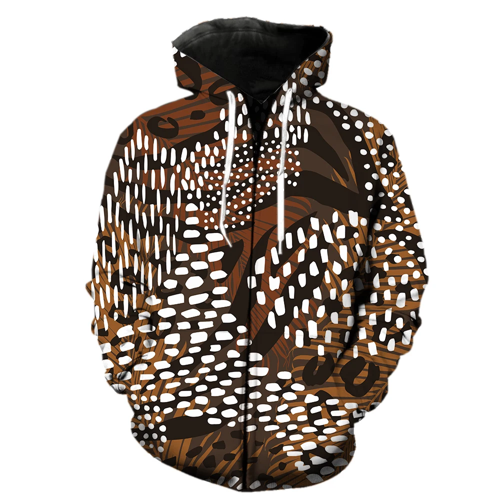 

Толстовка мужская с капюшоном и длинным рукавом, на молнии, с 3D-принтом