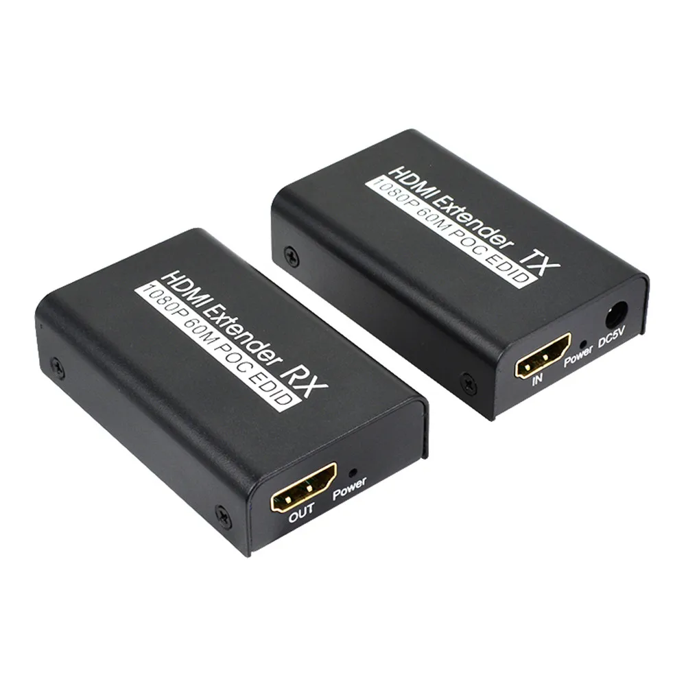 

60M HD удлинитель 1080p 3D EDID передатчик приемник по UTP/STP Cat 6/6A/7 RJ45 Ethernet конвертер