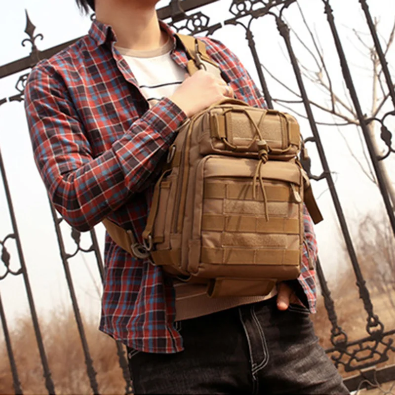 Нейлоновая мужская сумка-мессенджер на плечо в стиле милитари ранец для езды