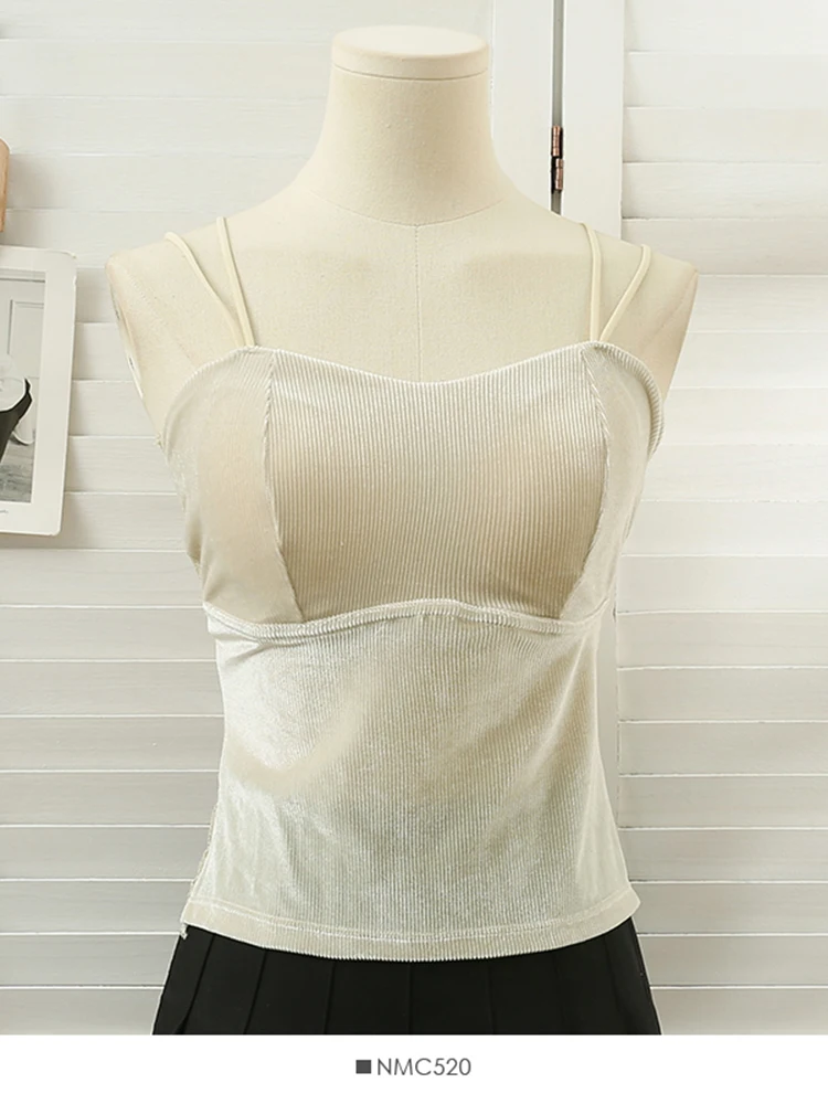 

Женские осенние майки, кружевной бархатный жилет с открытой спиной и небольшими подтяжками с нижней частью и бюстгальтером, уличный D2672