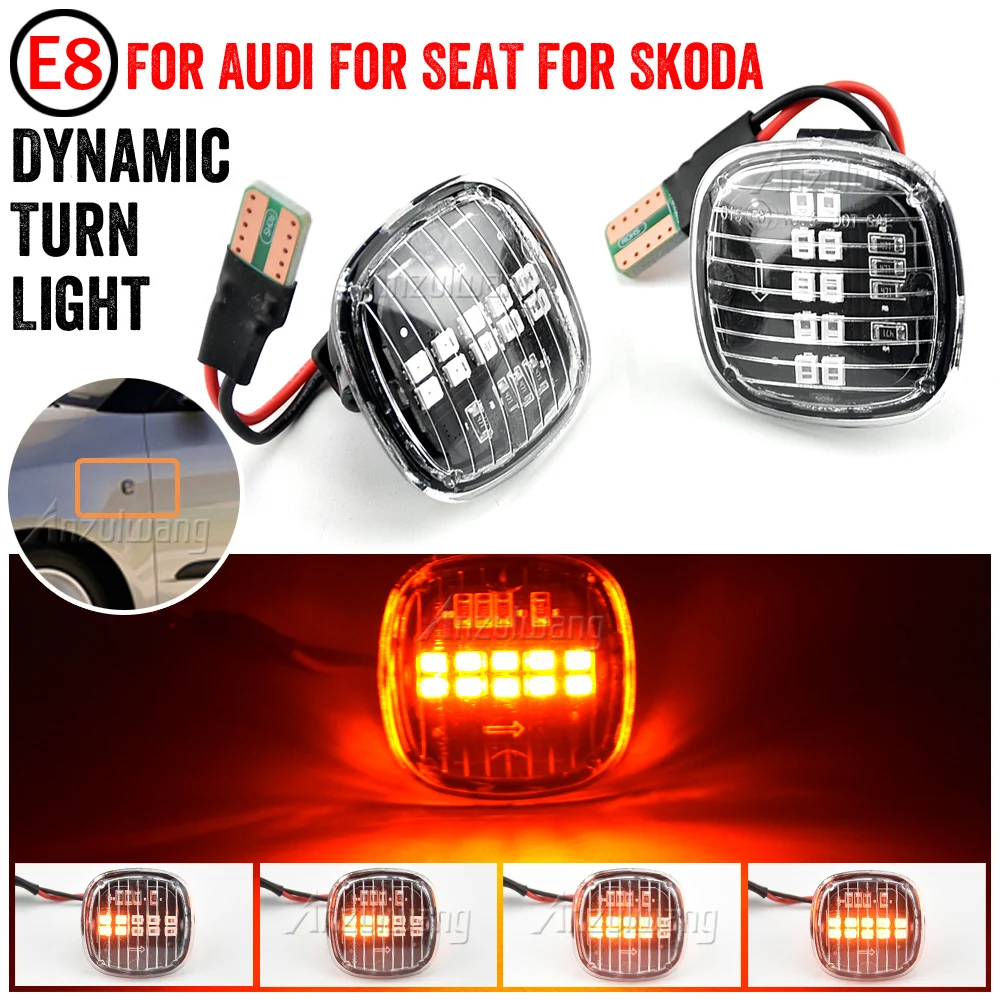 

Led Dynamic Side Marker Light Turn Signal Sequential Blinker For Skoda Fabia Octavia MK1 Mk2 For Audi A3 A4 B5 A8 For SEAT