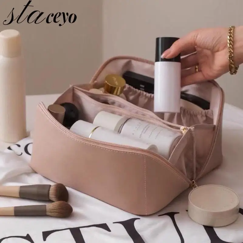 

Makeup Bag PU Leather Cosmetic Bag Women Multifunction Toiletries Portable Travel Waterproof Storage Case