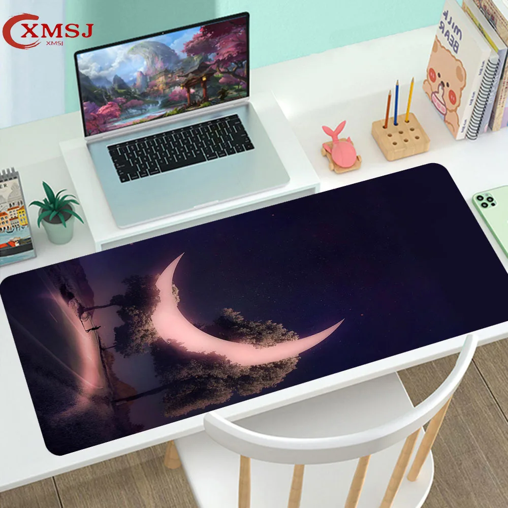 

Pink Sky Kawaii Mouse Pad Keyboard Office Large Game Accessories Mouse Pad 40x90 Home Carpet Notebook Mouse Pad Desk Pad CSGO